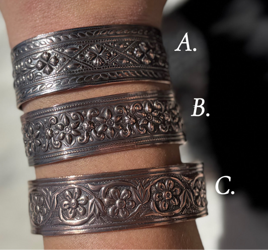 Copper Impression Cuffs *read description*