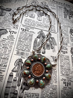Kingman Penny Cluster Necklace