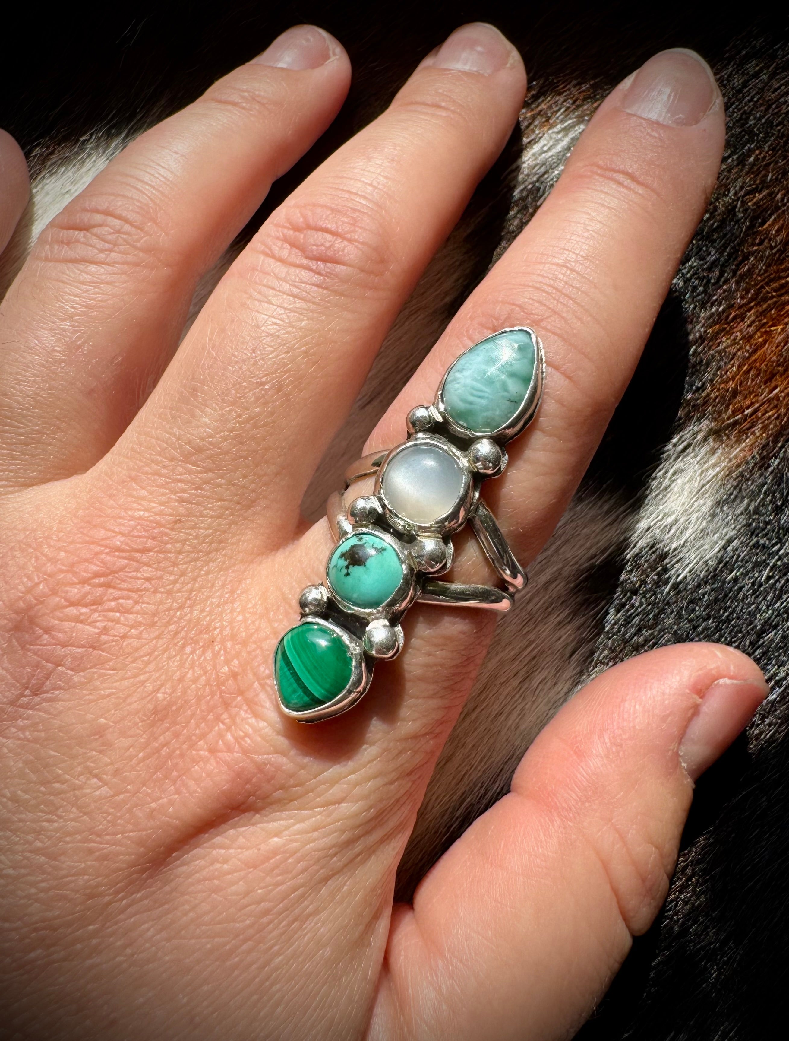 Multi-Stone Statement Ring - Size 9