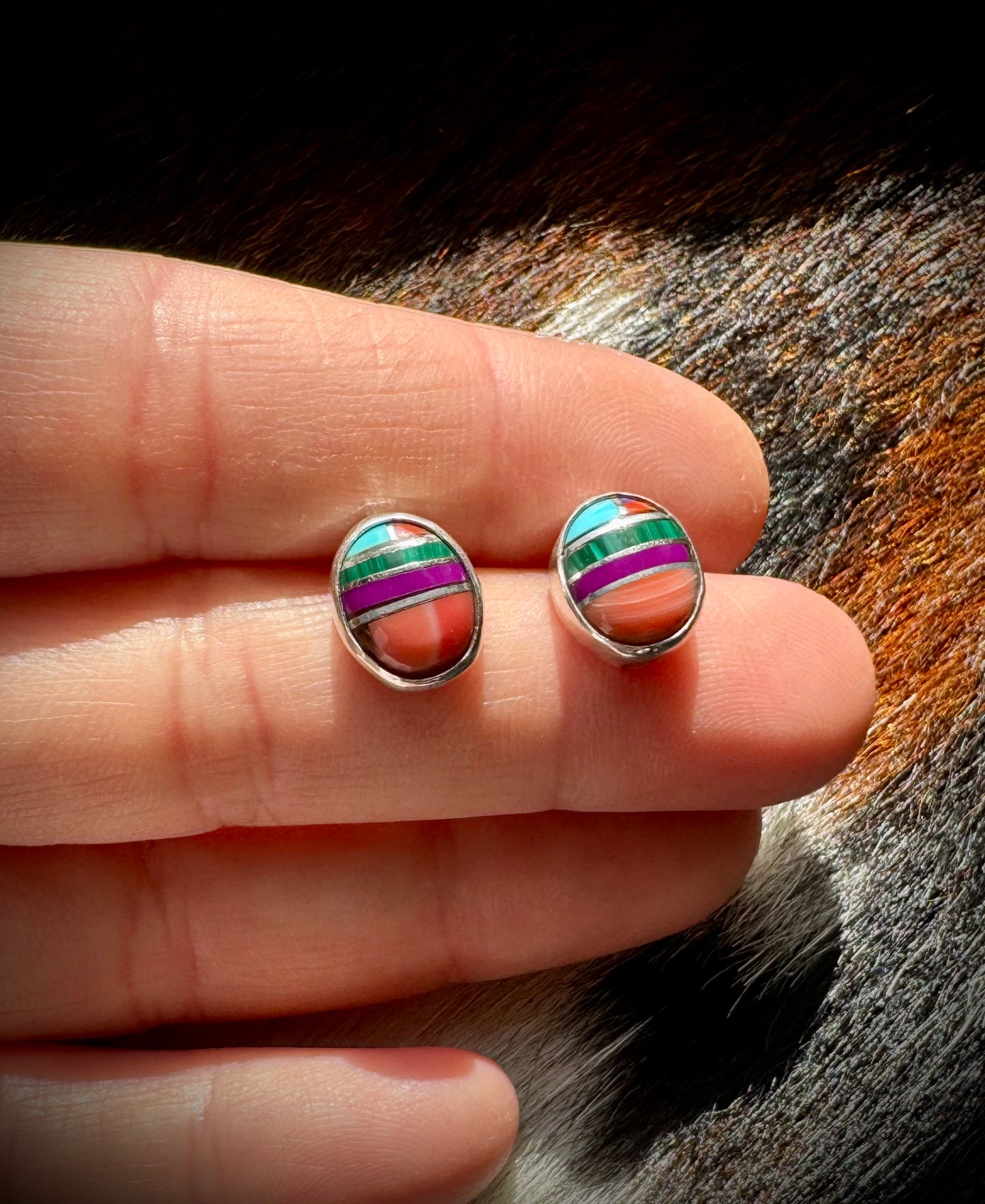 Inlay Stud Earrings