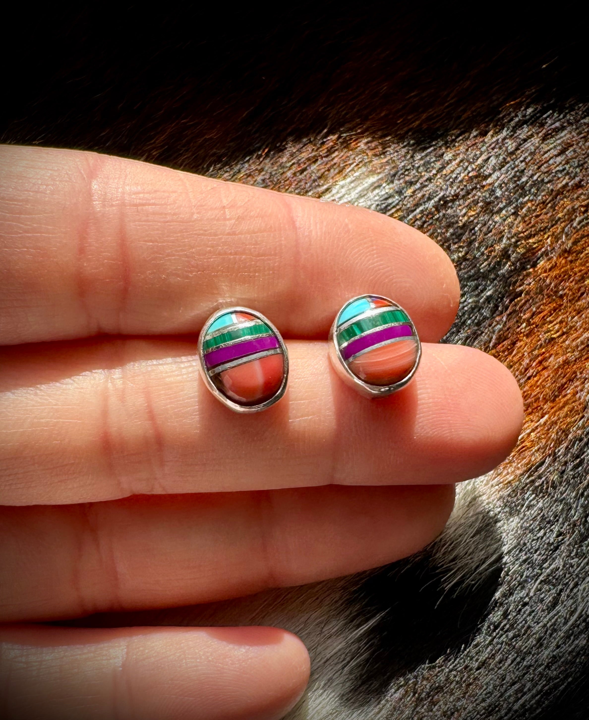 Inlay Stud Earrings