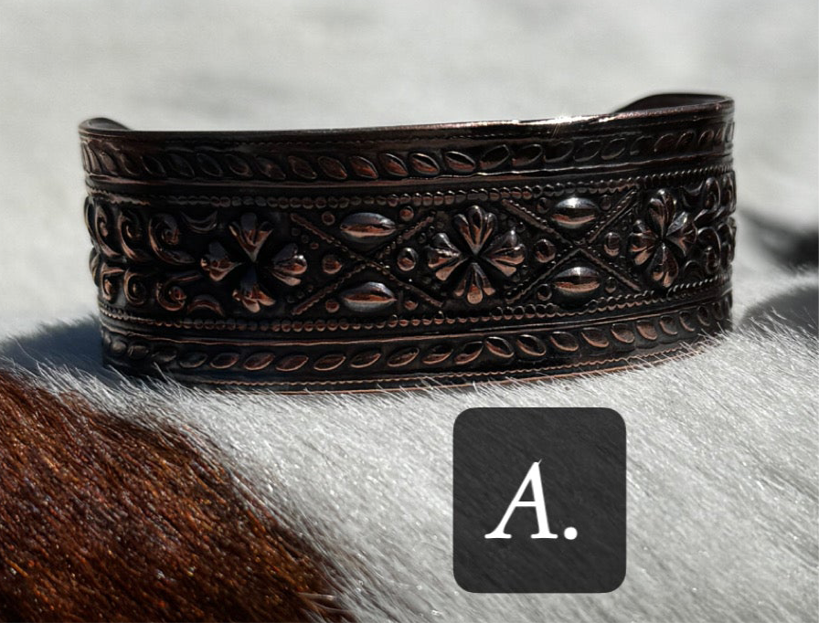 Copper Impression Cuffs *read description*