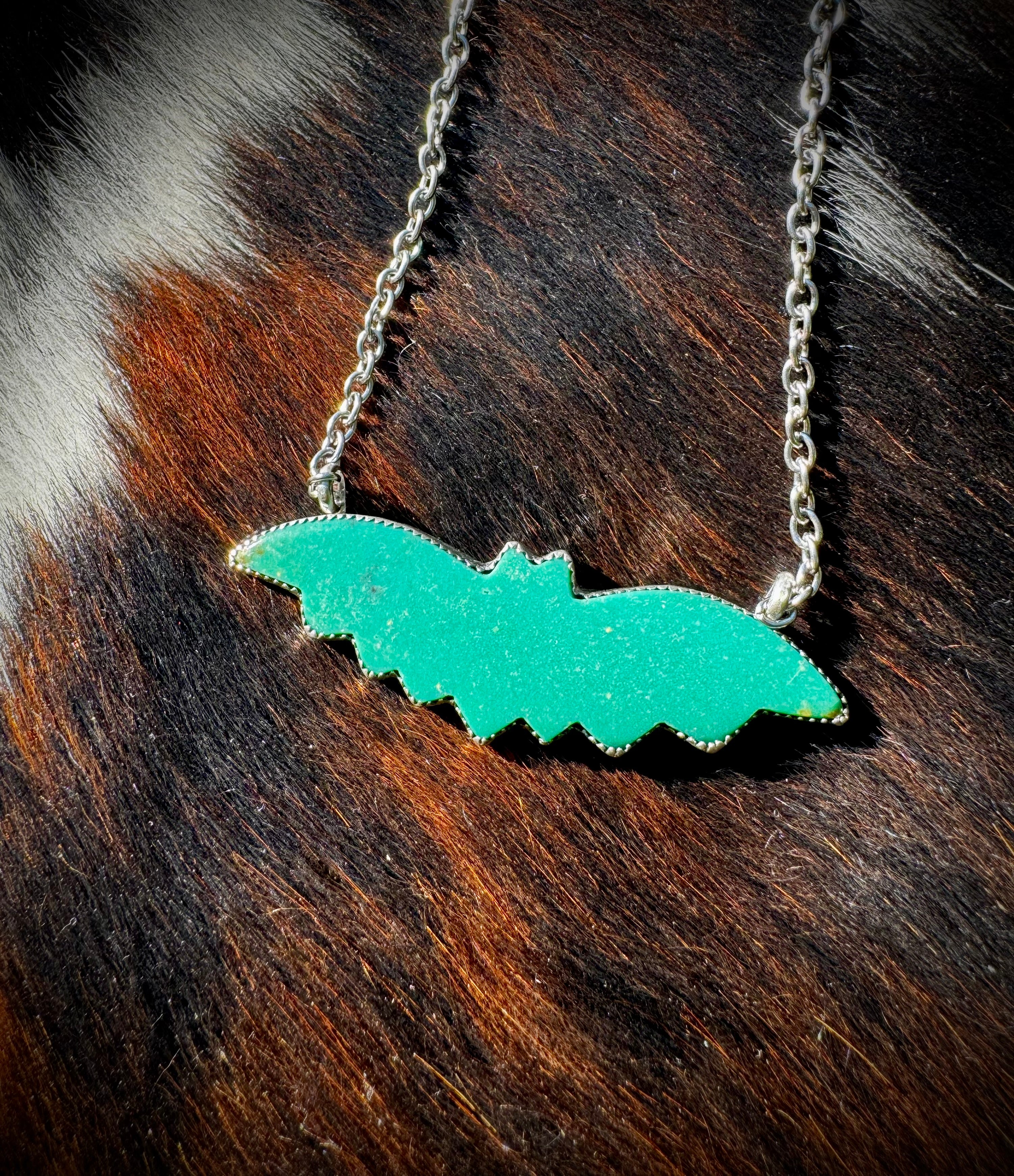Turquoise Bat Necklace