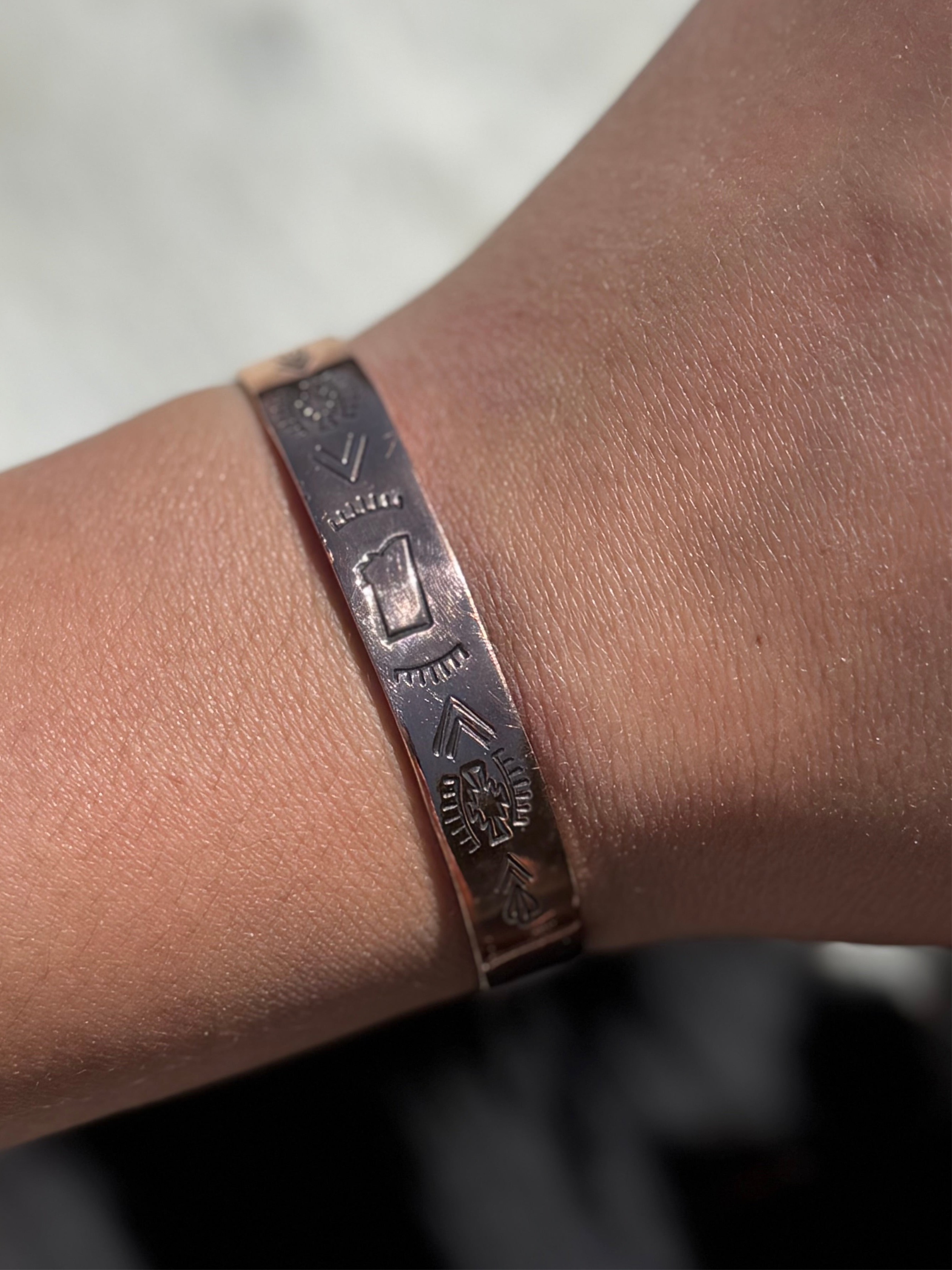 Stamped Montana Copper Cuff