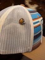 Copper hat pin with silver embellishments 