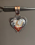 Crazy Lace Agate Heart Pendent