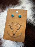 Small plain turquoise studs