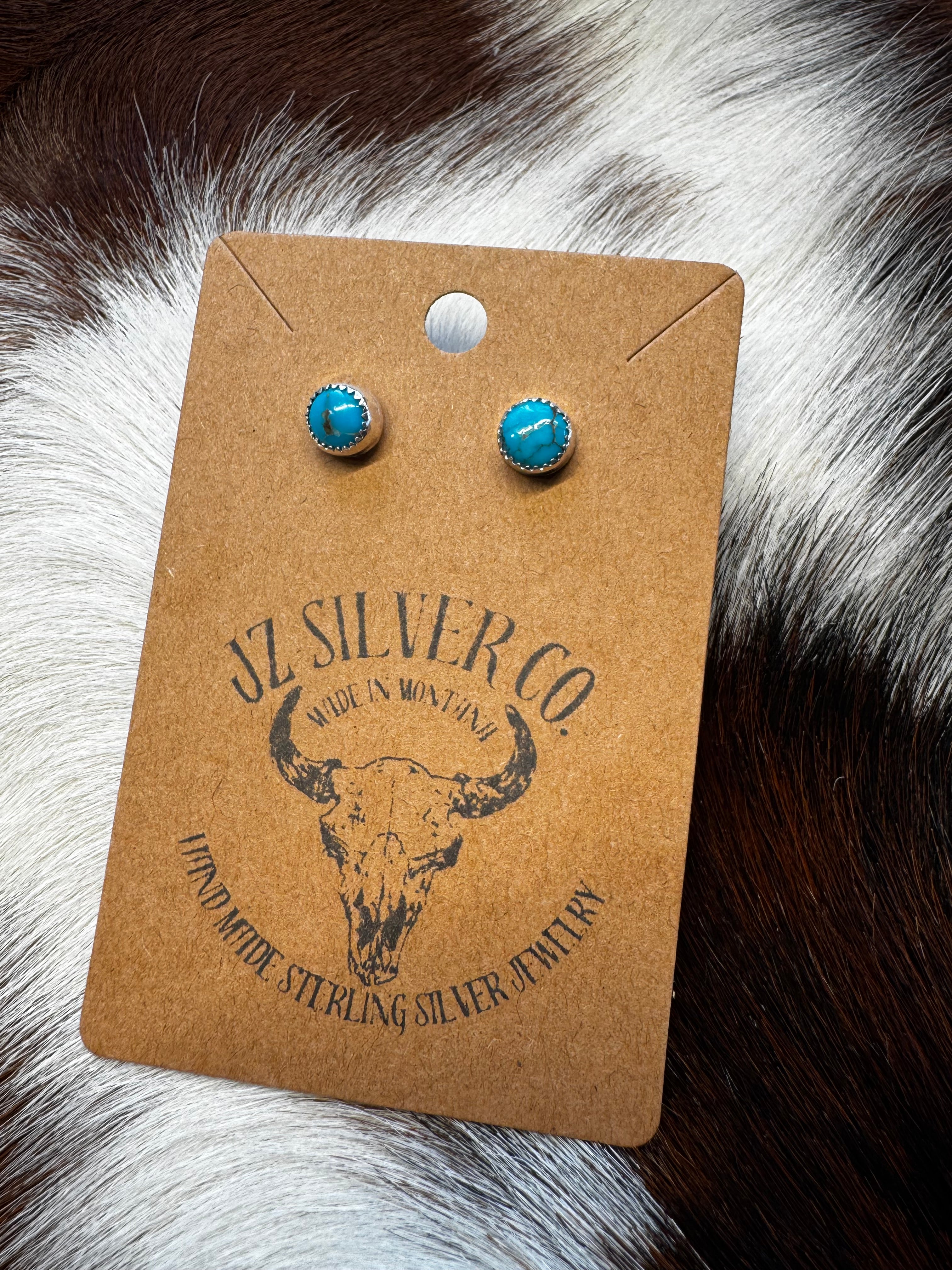 Small plain turquoise studs