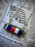 Red White & Blue Bar Necklace