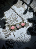 Pink Conch & Australian Opal Bar Necklace