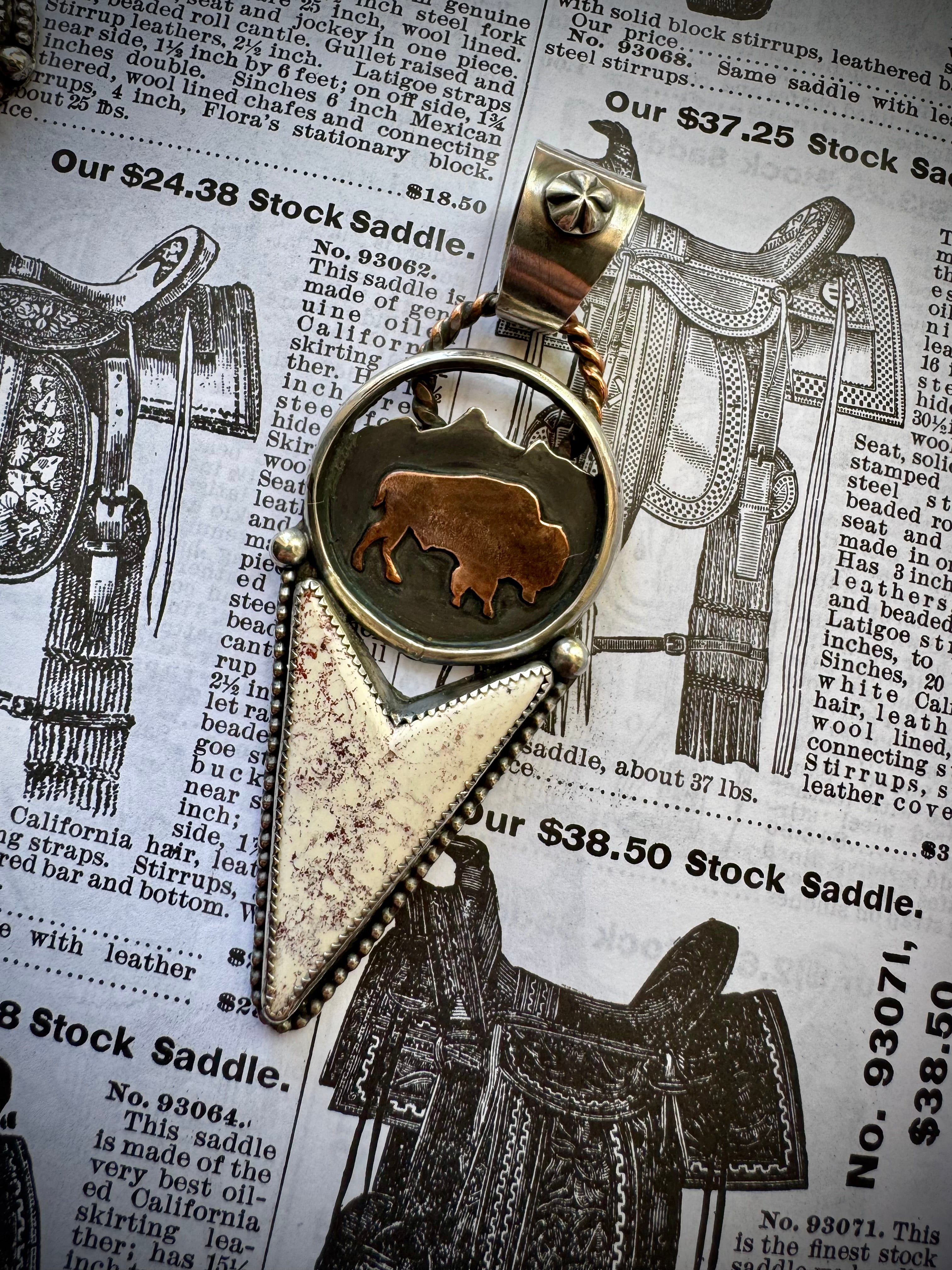 Red Buffalo Arrow Pendent