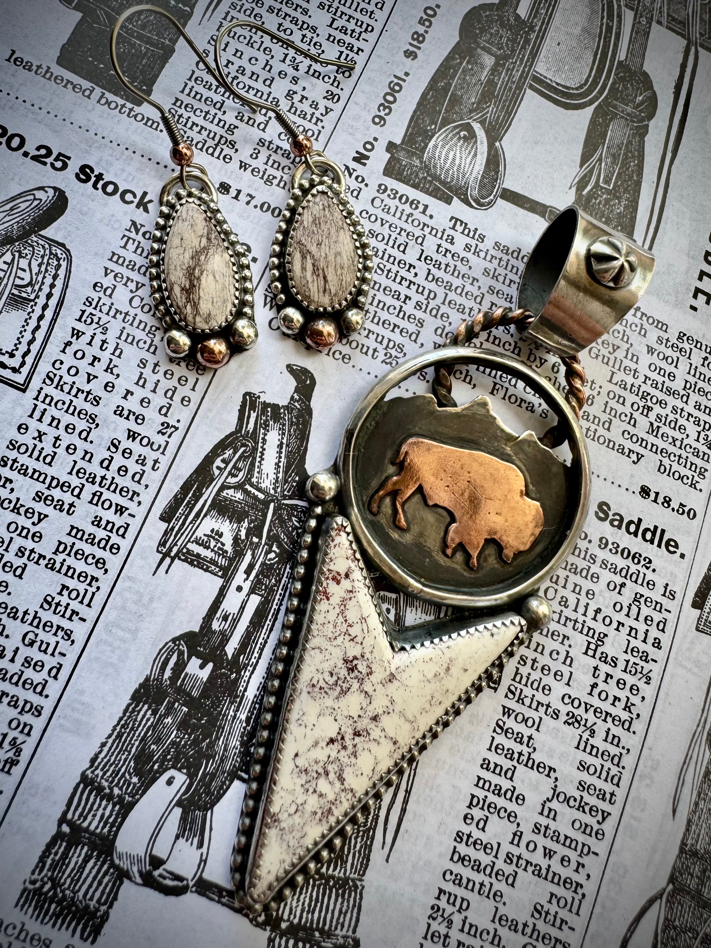 Red Buffalo Earrings