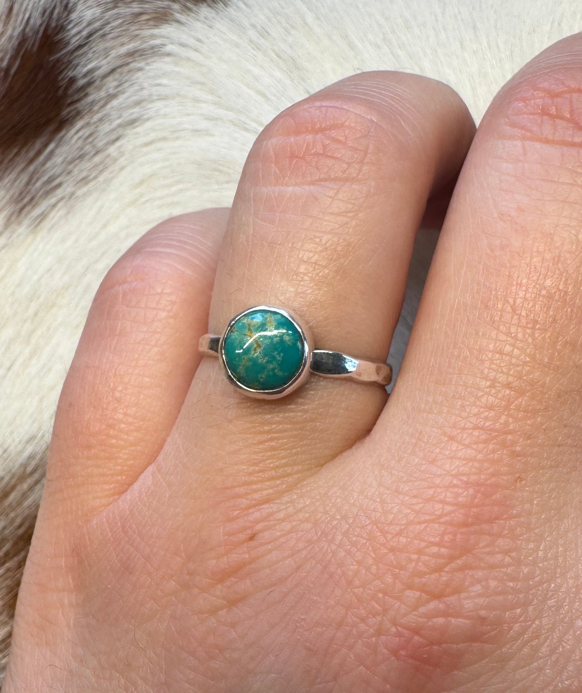 Sonoran Turquoise Stacker Ring- Size 7